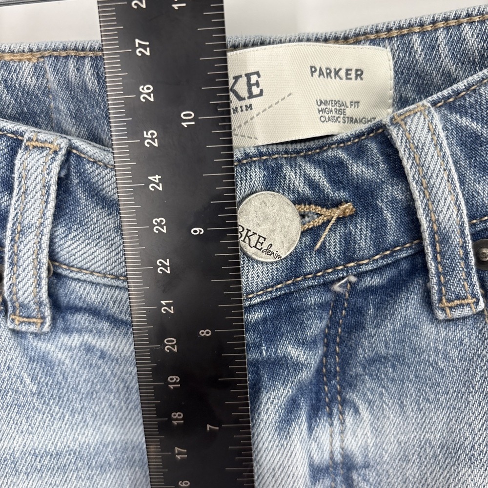 BKE Parker Jeans Womens 23 Tall Blue Universal Fit High Rise Classic Straight - Picture 6 of 9
